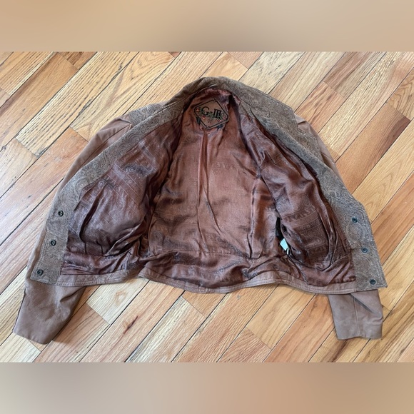 VTG Global Identity GIII Leather Aviator Jacket Women’s Size Small Brown - Picture 6 of 15